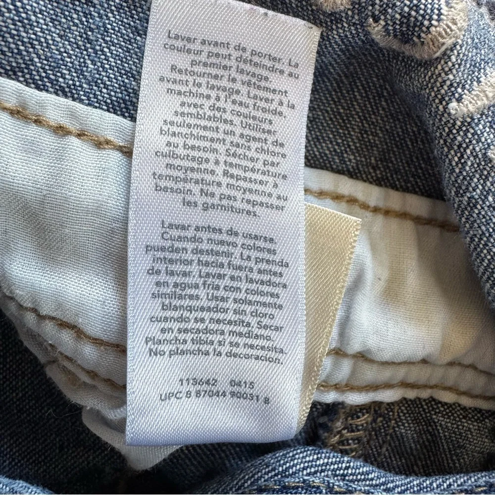 VTG Oshkosh Blue Denim Jean Overall Logo Toddler Boy Girl 2T - Picture 7 of 7